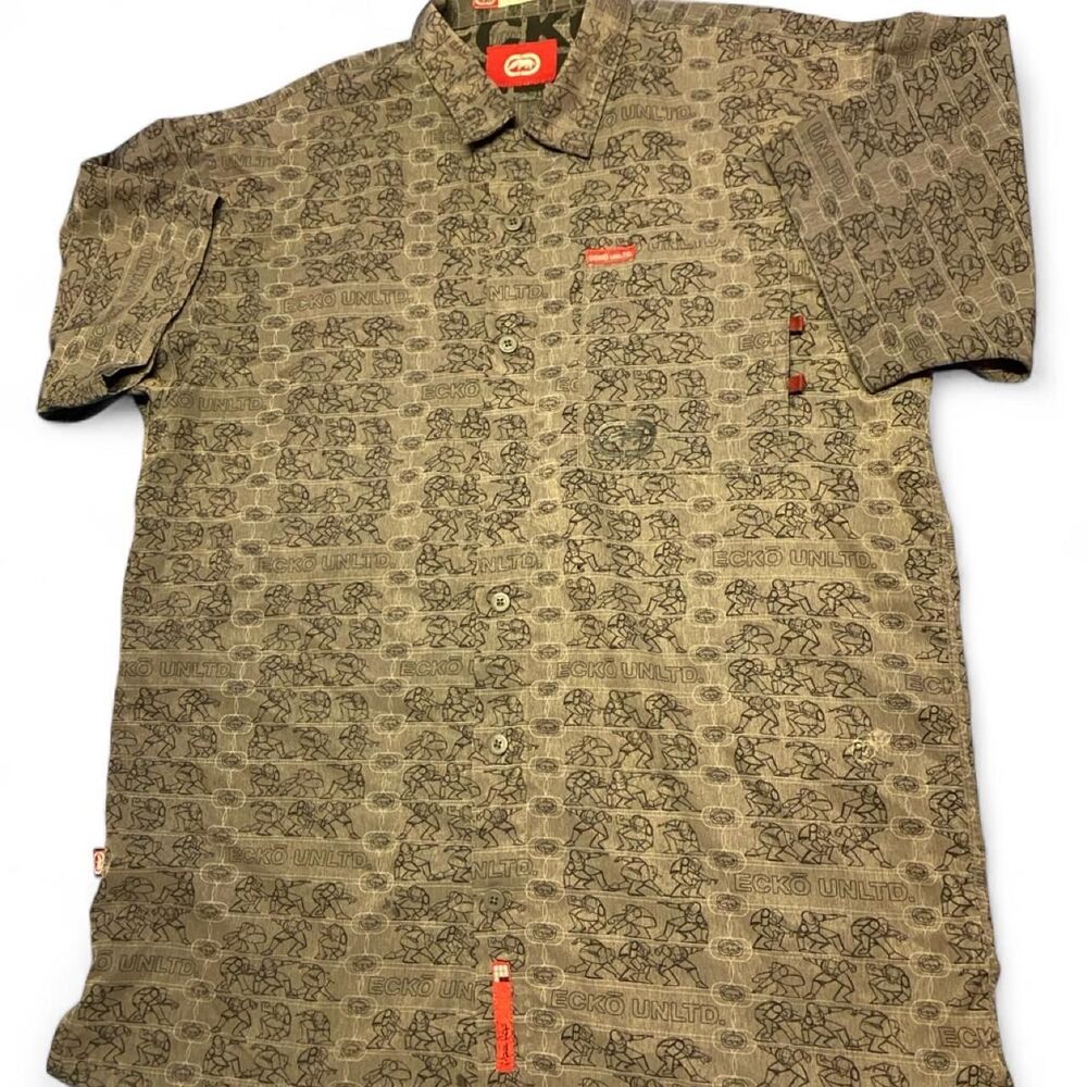 Ecko Unltd. grey button up shirt
